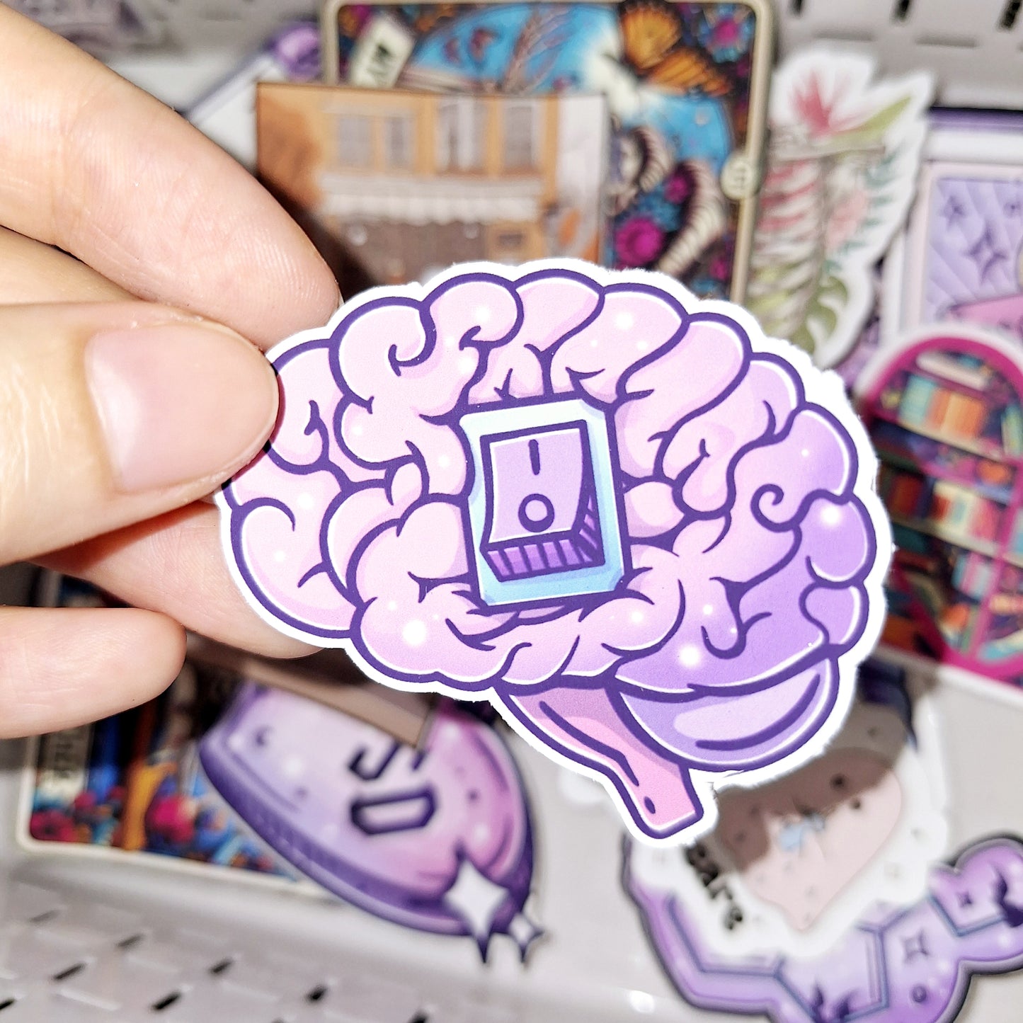 Brain On/Off Switch Sticker