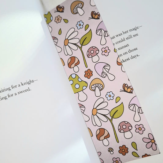 Mushroom and Daisies  Bookmark