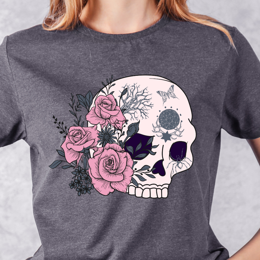 Skull and roses T-shirt