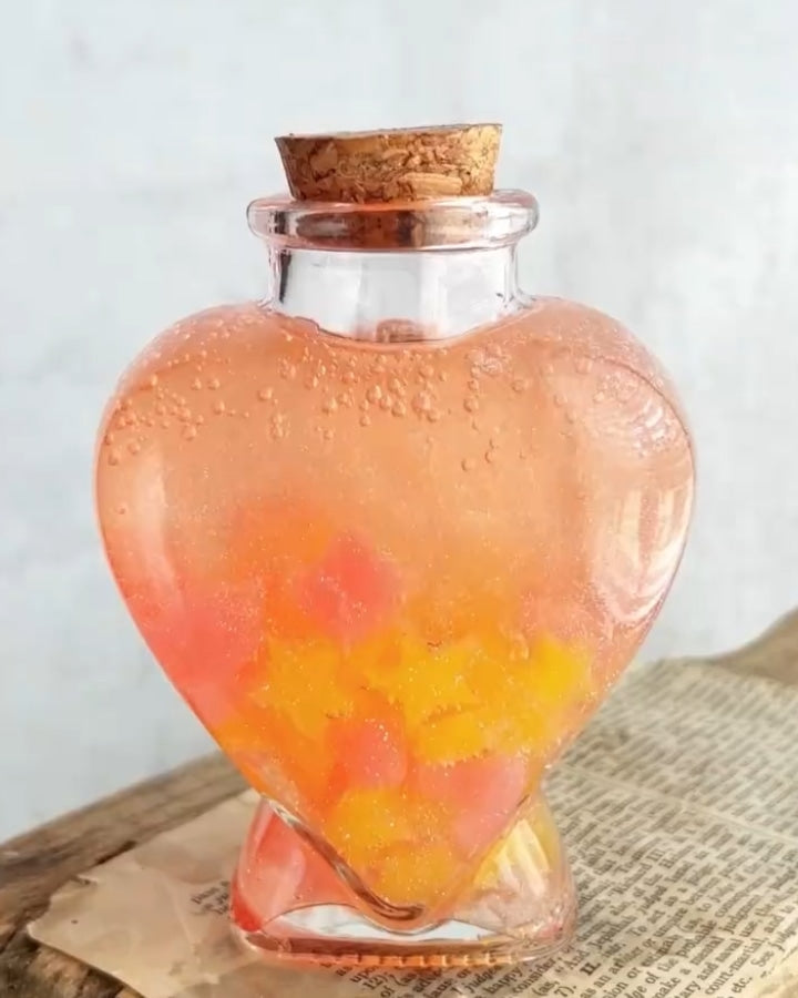 Heart Glass Bottle