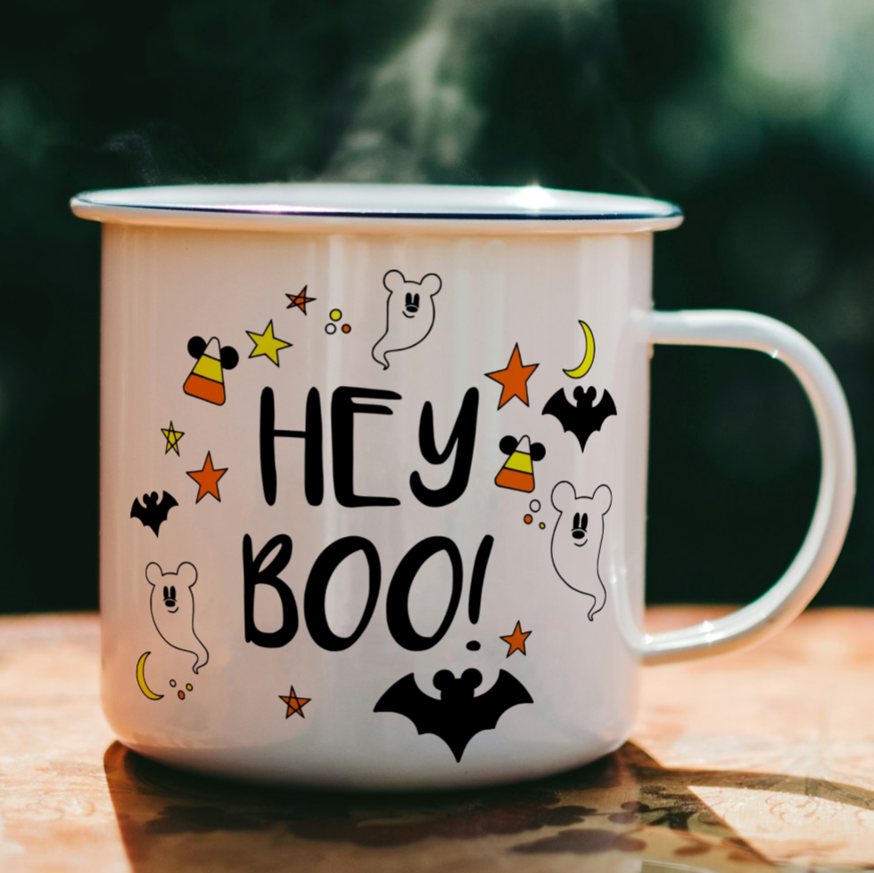 Hey Boo Enamel Mug