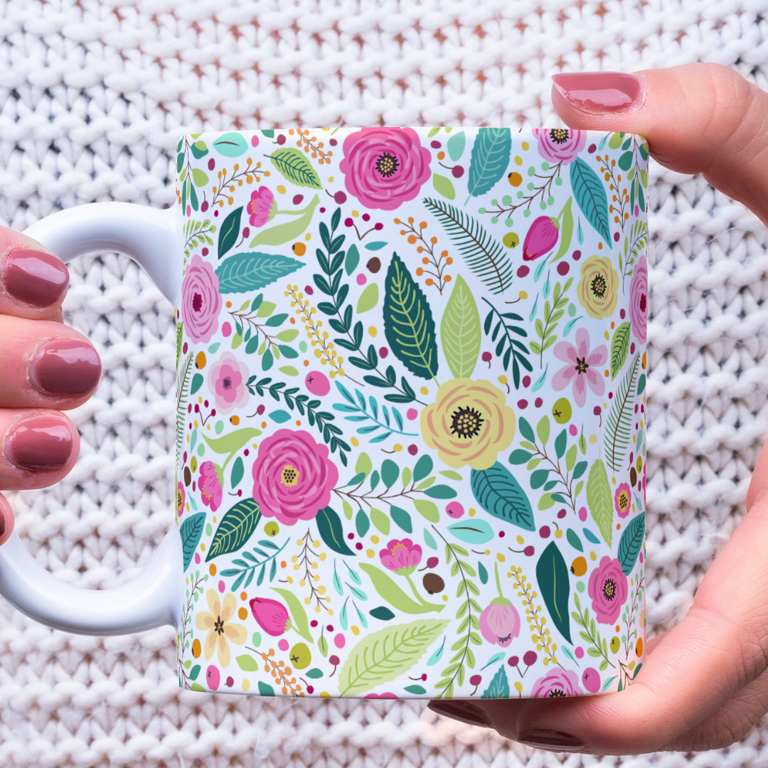 Colorful Floral Mug