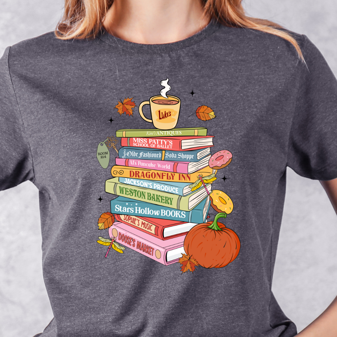 Gilmore Girls Stacked Books Tshirt