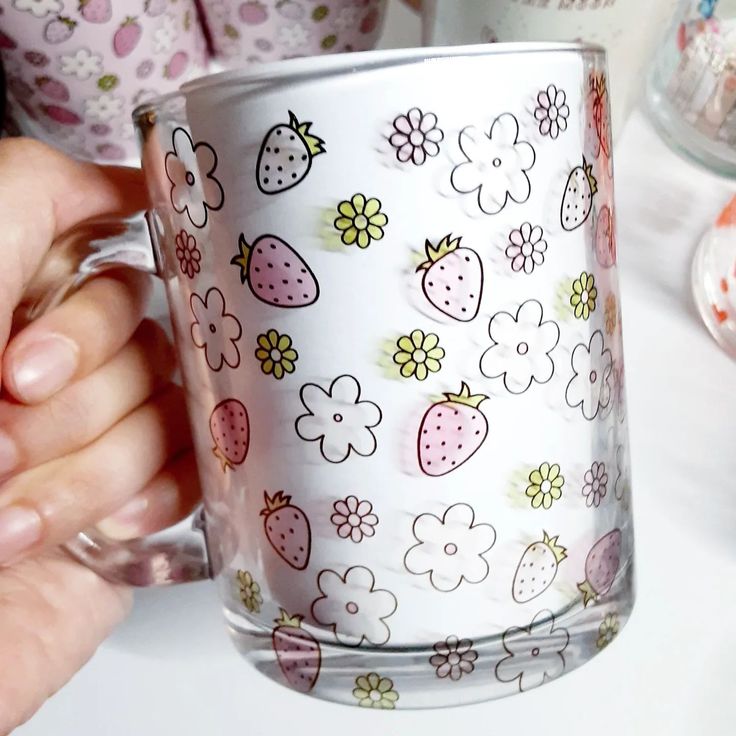 Strawberry Glass Mug