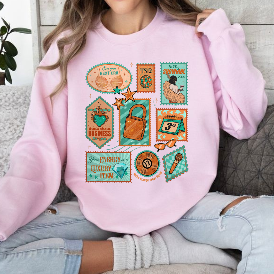 Life of a Showgirl Stamps Sweatshirt