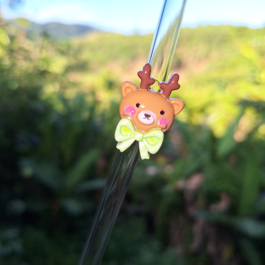 Reindeer Glass Straw