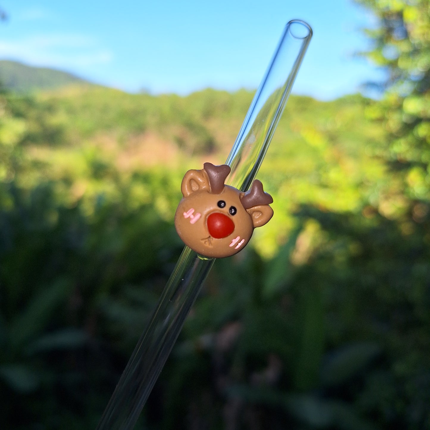 Reindeer Glass Straw
