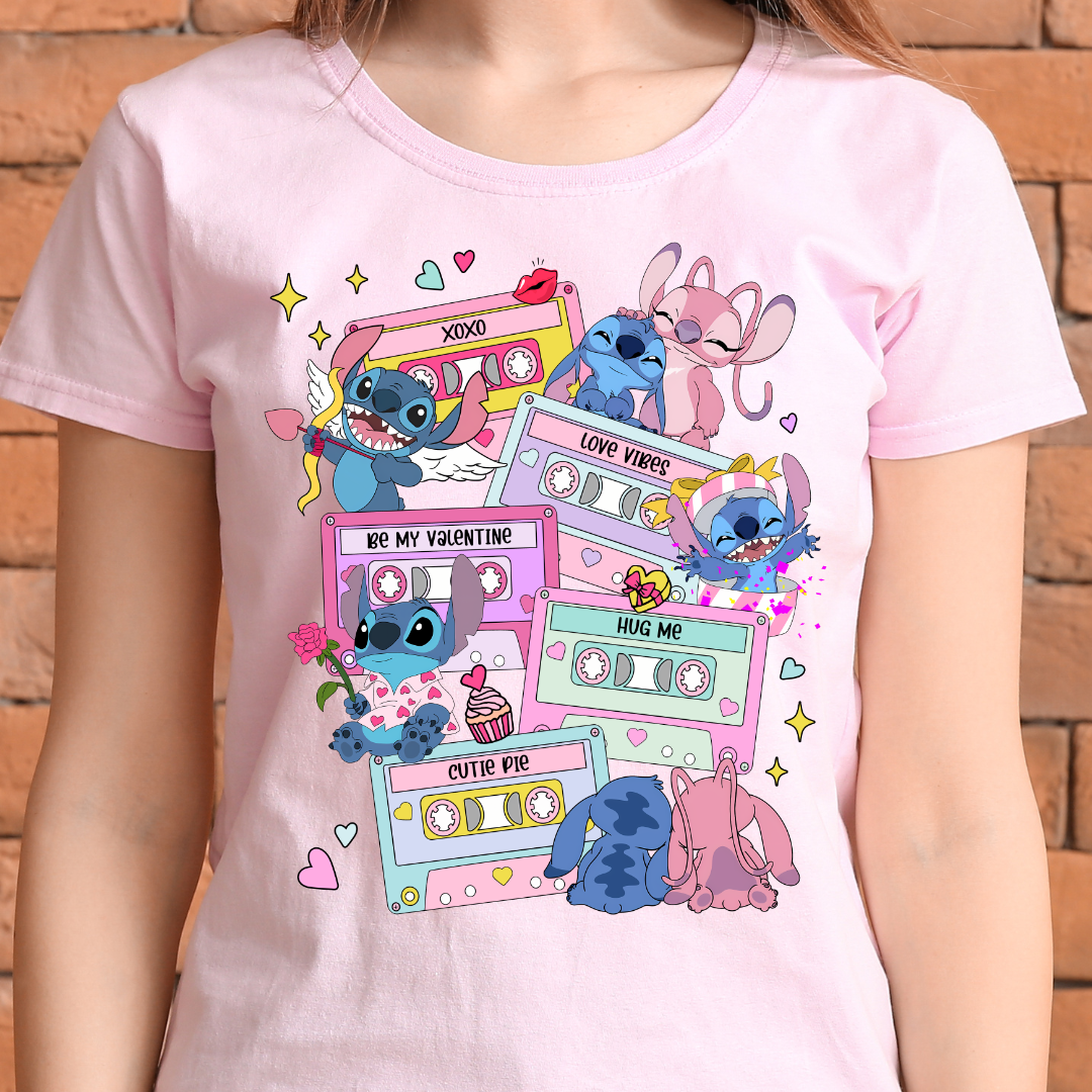 Stitch and Angel Retro Tshirt