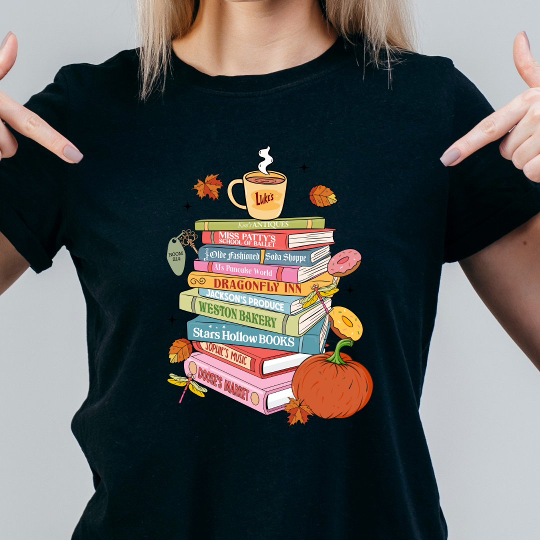 Gilmore Girls Stacked Books Tshirt