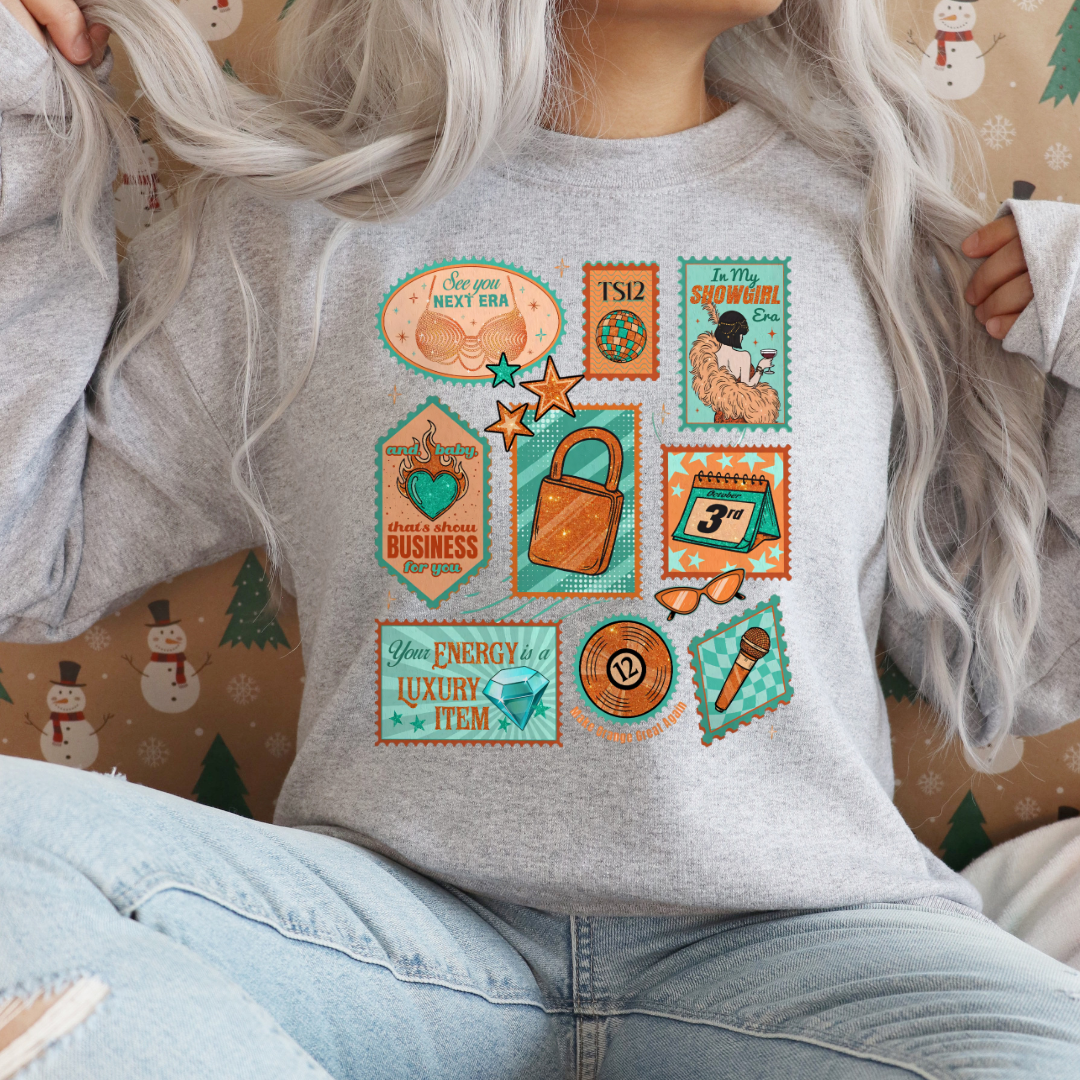 Life of a Showgirl Stamps Sweatshirt