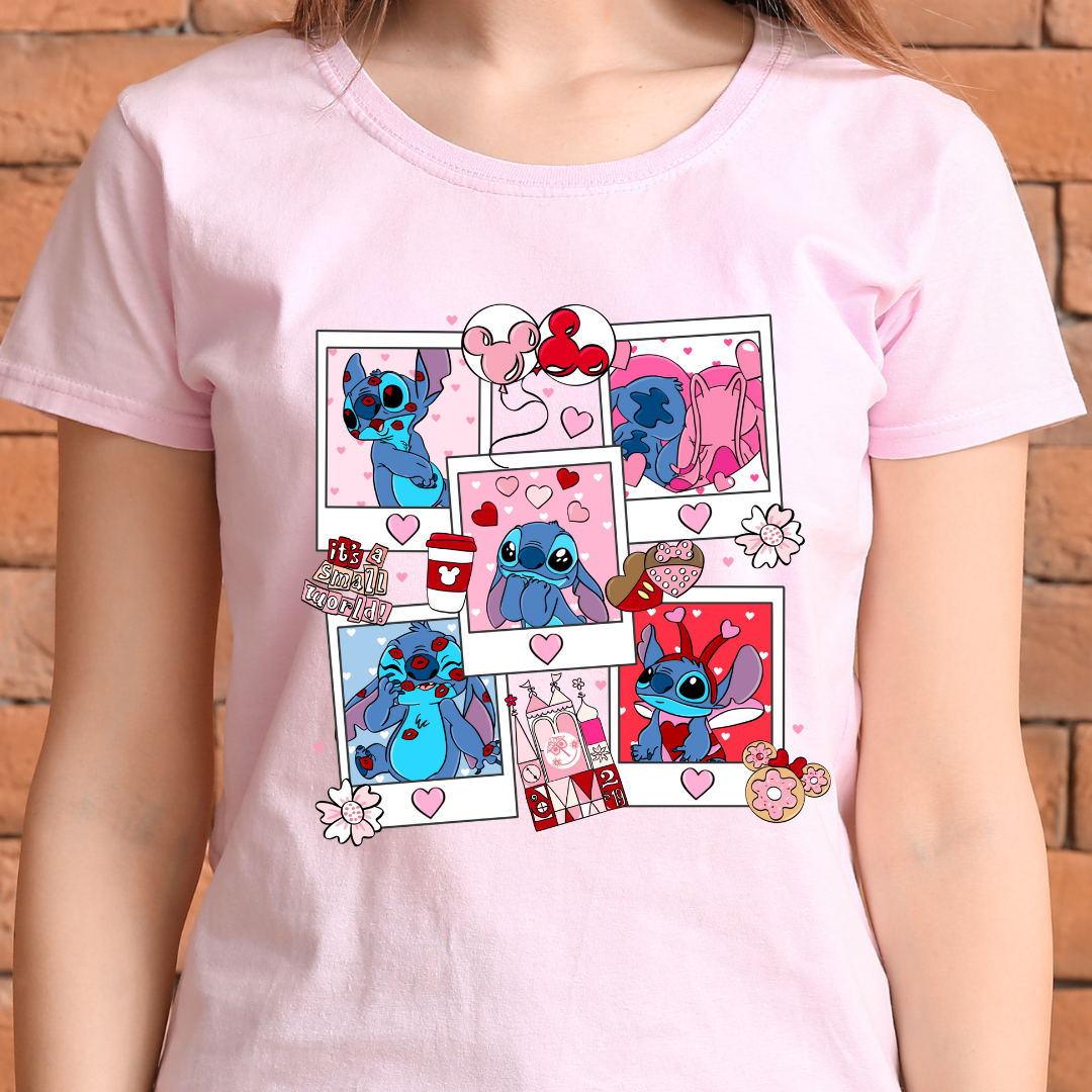 Stitch and Angel Polaroid Tshirt
