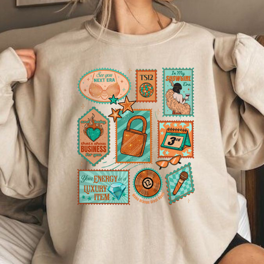 Life of a Showgirl Stamps Sweatshirt