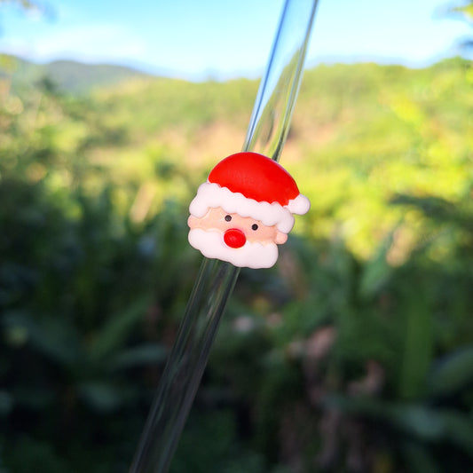 Santa Glass Straw