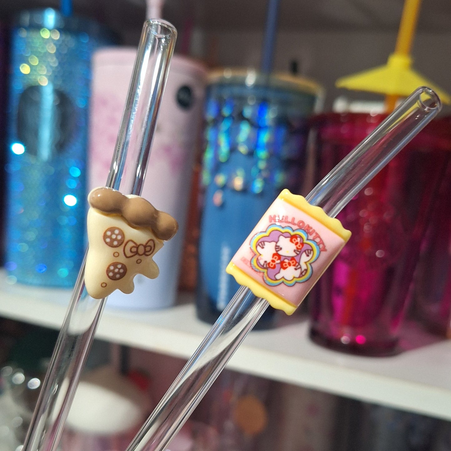 Hello Kitty Grocery Collection Glass Straw - Only One of Each Style Available!