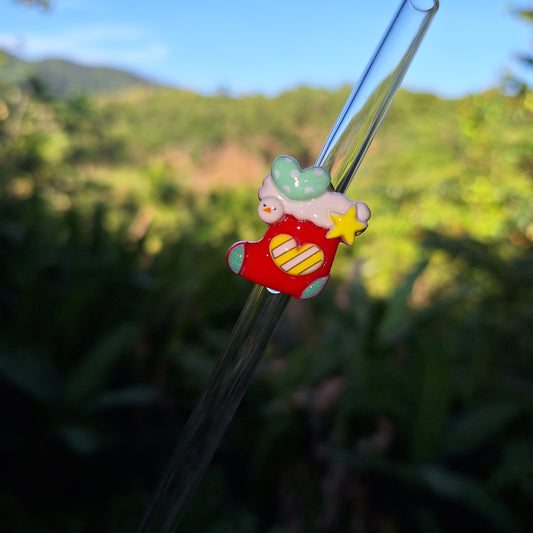 Stocking Glass Straw