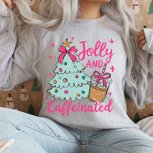 Jolly and Caffeinated Sweatshirt (Green)