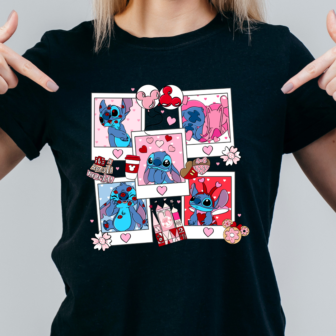 Stitch and Angel Polaroid Tshirt