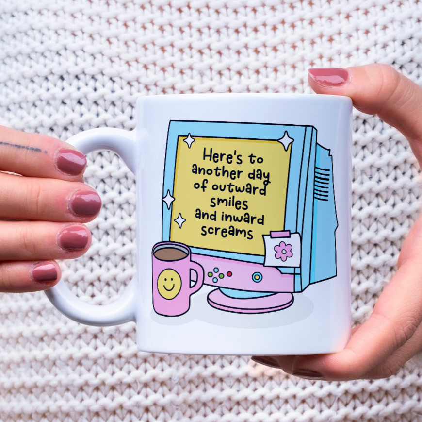 Outward smiles and inner screams 11oz Mug