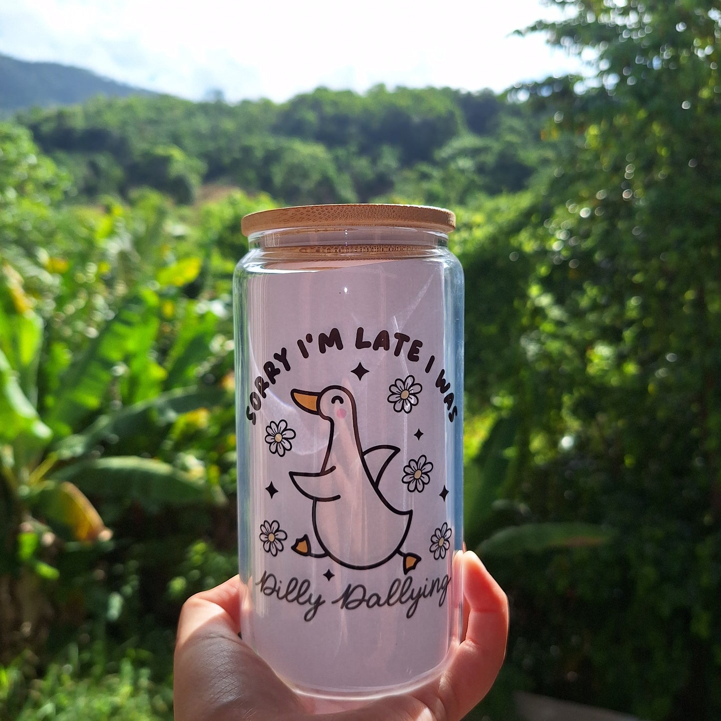 Dilly Dally Can Glass