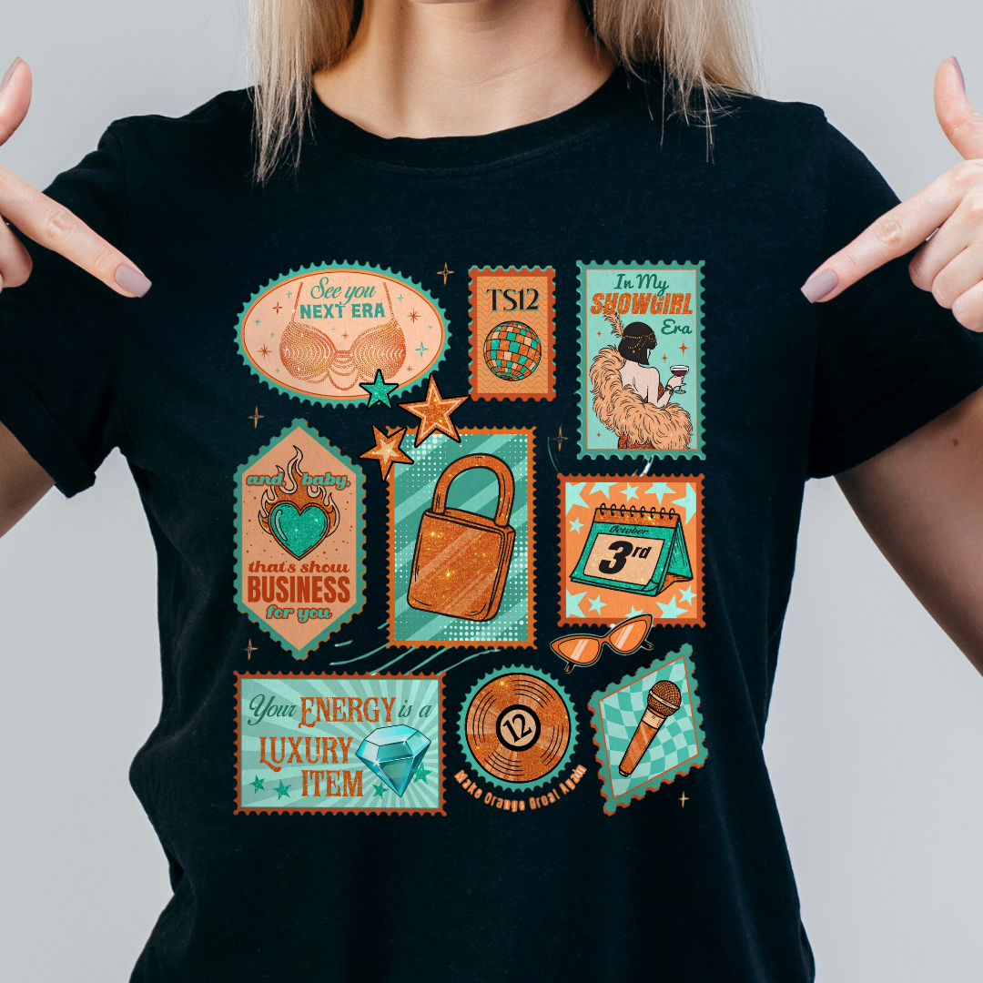Life of a Showgirl Stamps Tshirt