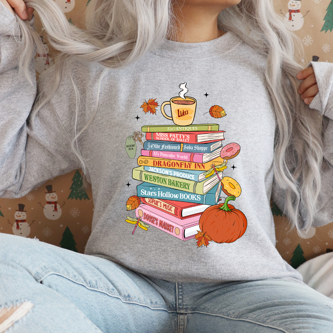 Gilmore Girls Stacked Books Sweatshirt