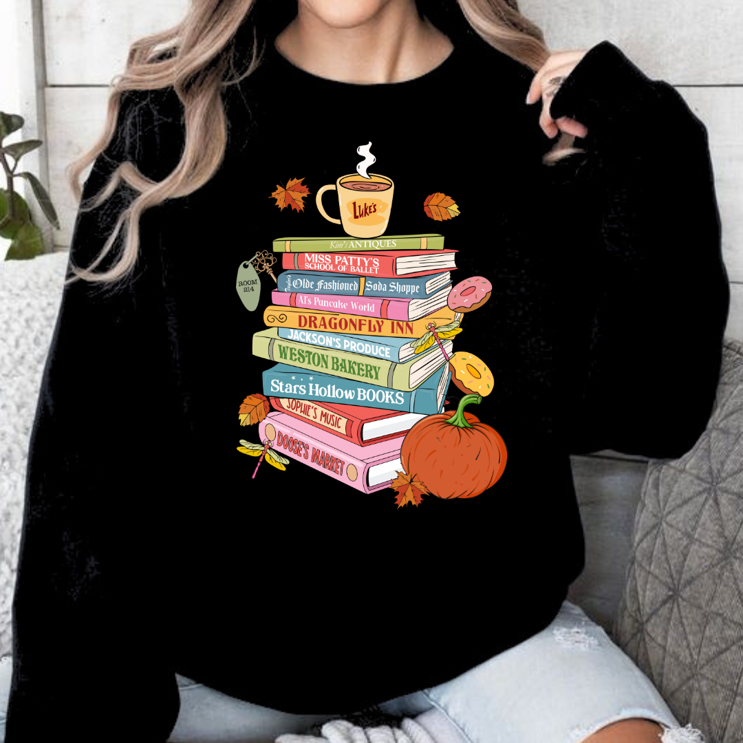 Gilmore Girls Stacked Books Sweatshirt