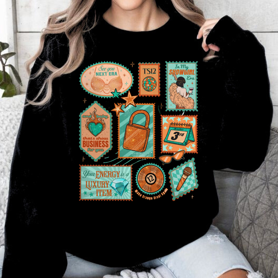 Life of a Showgirl Stamps Sweatshirt