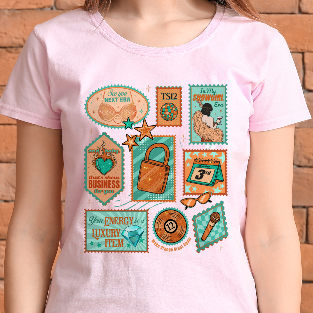 Life of a Showgirl Stamps Tshirt