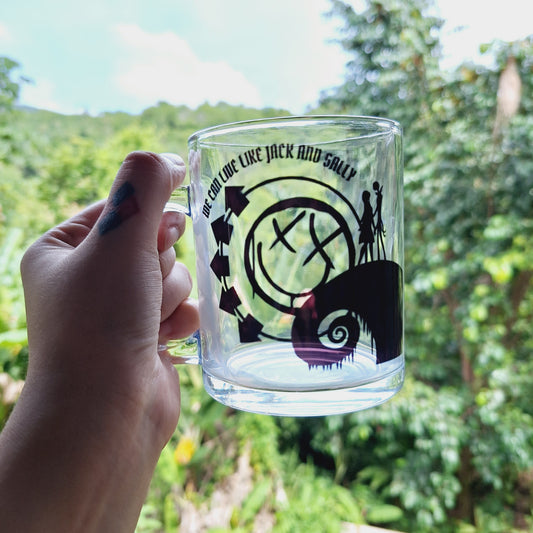 We could live like Jack and Sally Glass Mug