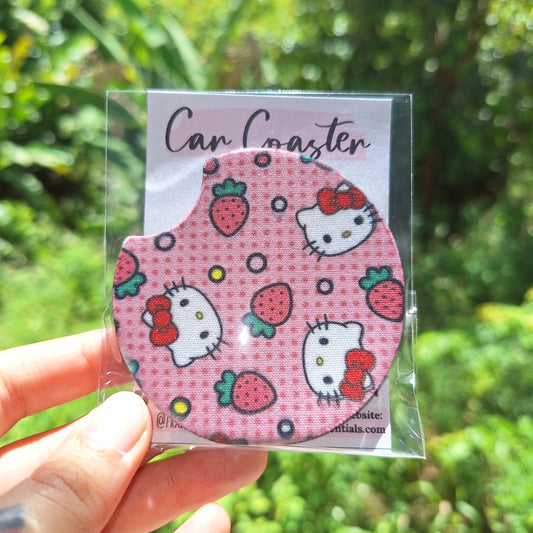 Hello Kitty Strawberry Car Coaster