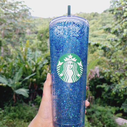 Ocean inspired Snowglobe Tumbler