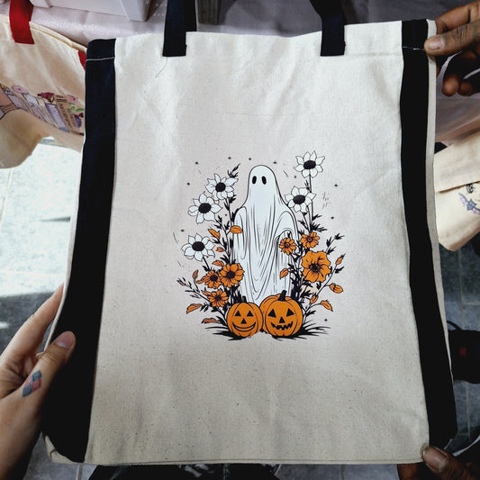 Pumpkin Patch Ghost Tote Bag