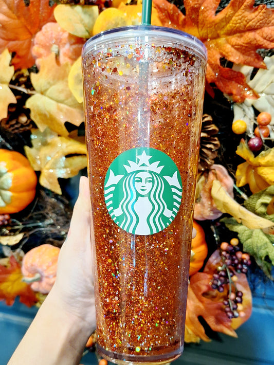 Fall Inspired Snowglobe Tumbler