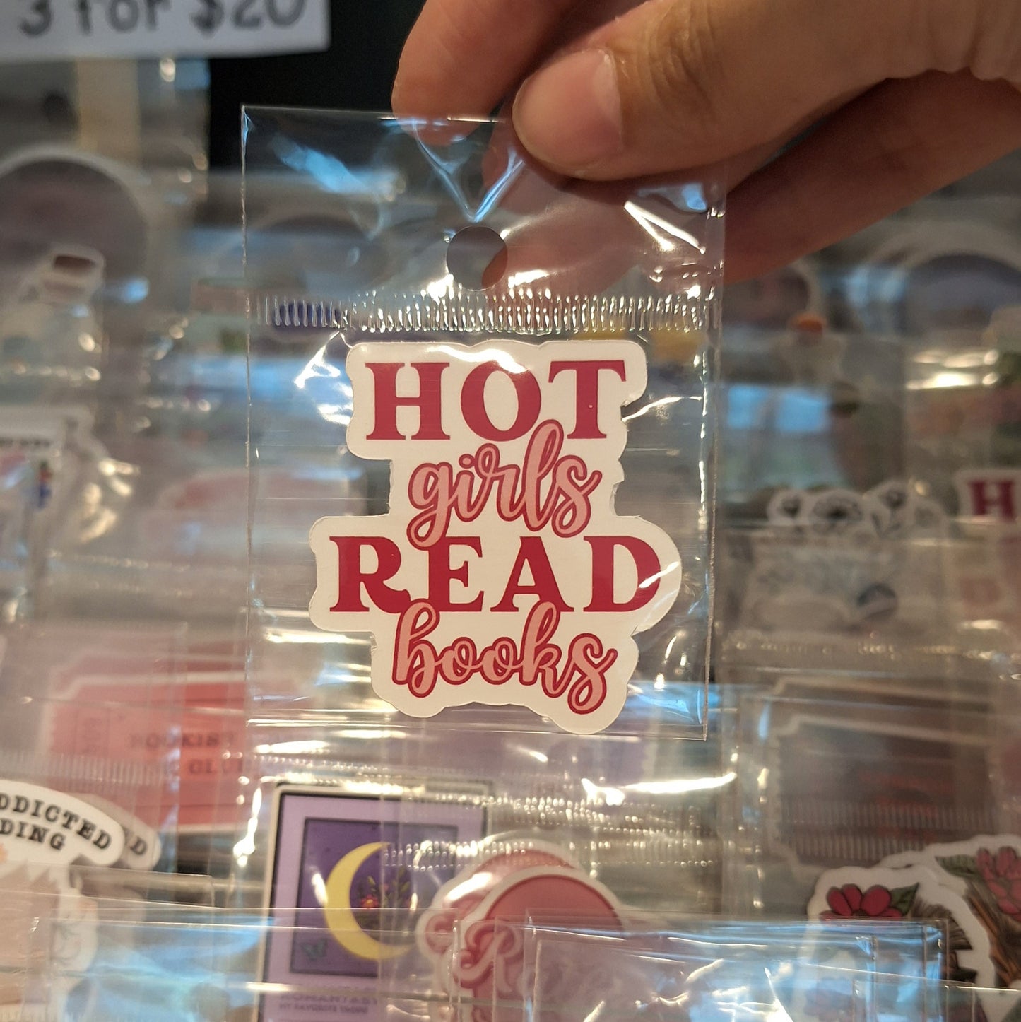 Hot Girls Read Books Sticker