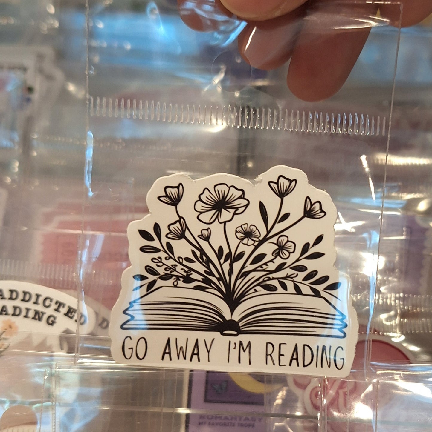 Go Away I'm Reading Sticker