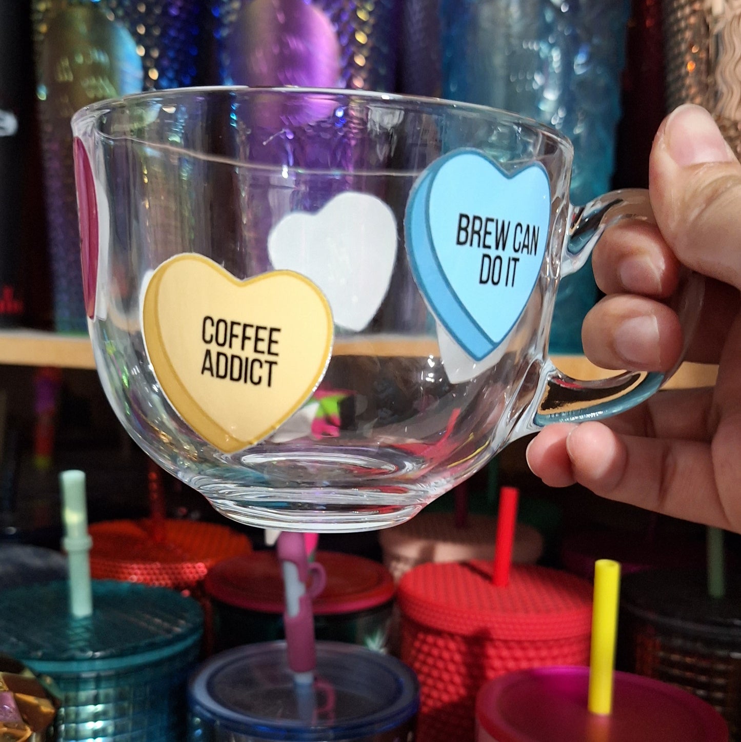 Coffee Quotes Sweethearts Glass Mug