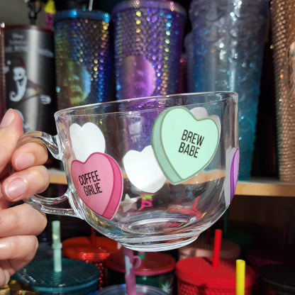 Coffee Quotes Sweethearts Glass Mug