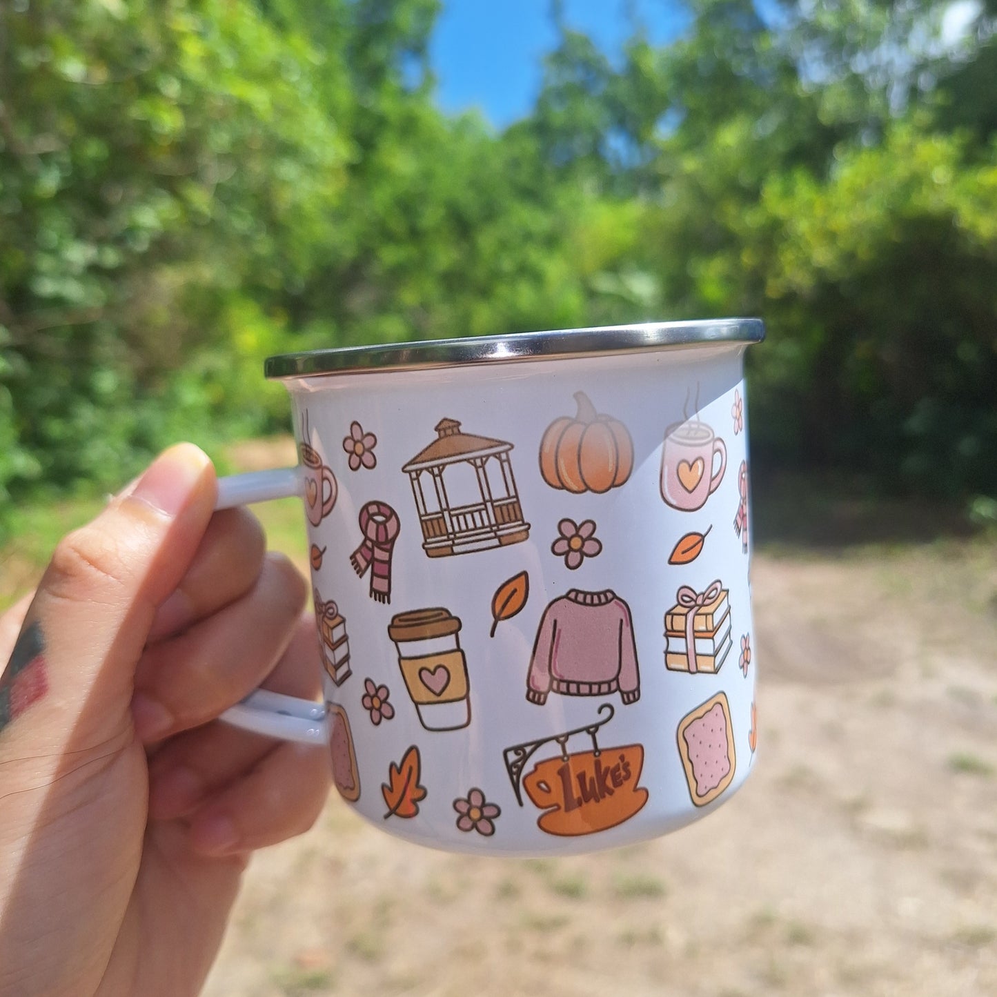 Gilmore Girls Pink Enamel Mug
