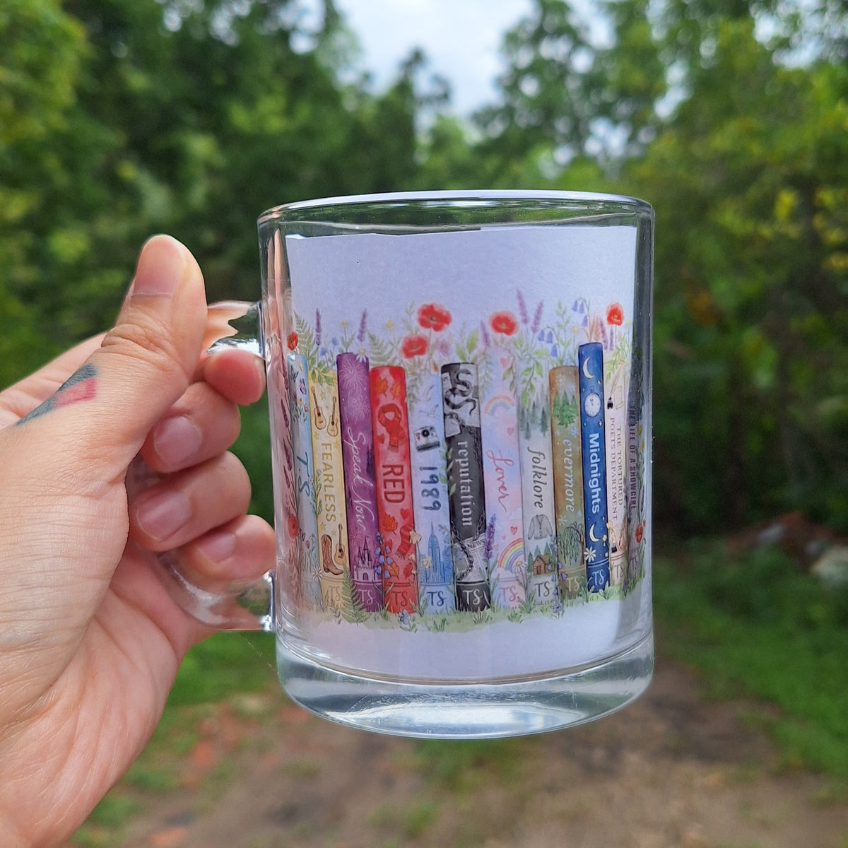 Taylor Swift Albums Glass Mug