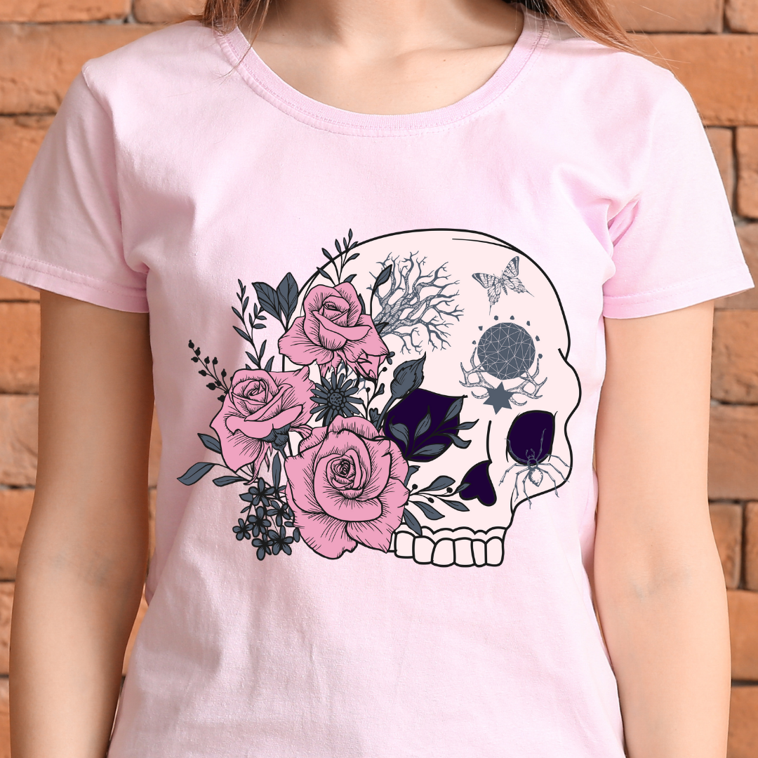 Skull and roses T-shirt