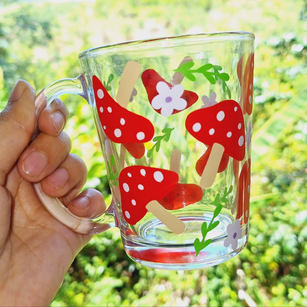Mushroom Glass Mug