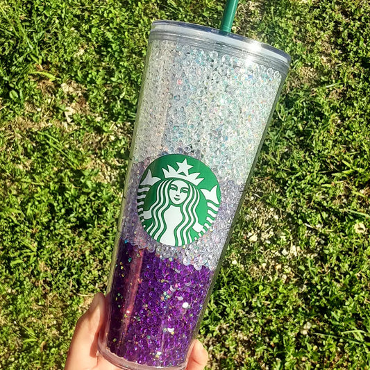 Starbucks Purple Rhinestone Tumbler
