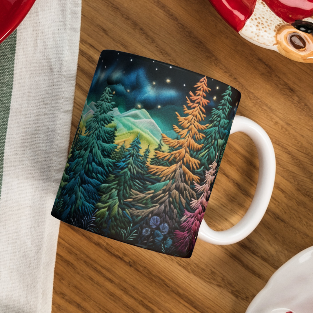 Northern Lights Christmas Mug