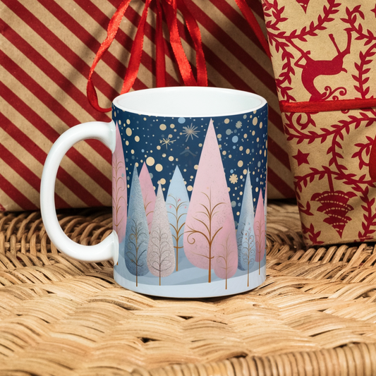 Christmas Trees and Stars Mug