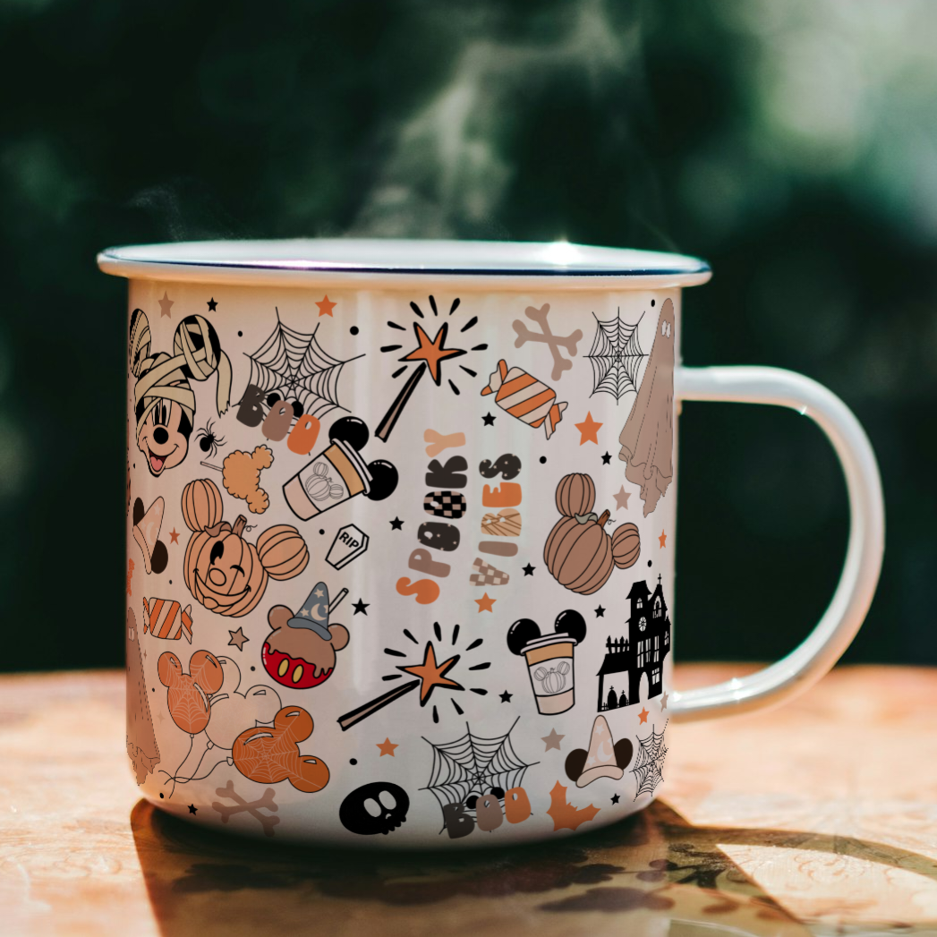 Spooky Disney Enamel Mug