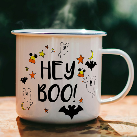 Hey Boo Enamel Mug
