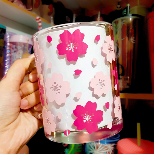 Cherry Blossom Glass Mug