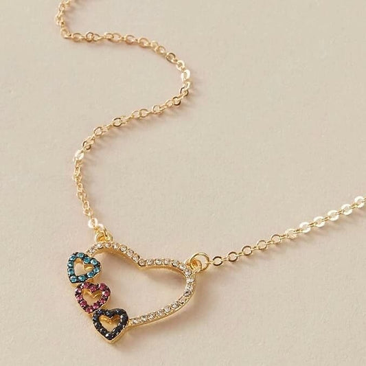 Rhinestone Heart Necklace