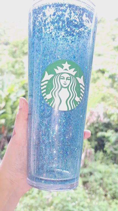 Ocean inspired Snowglobe Tumbler