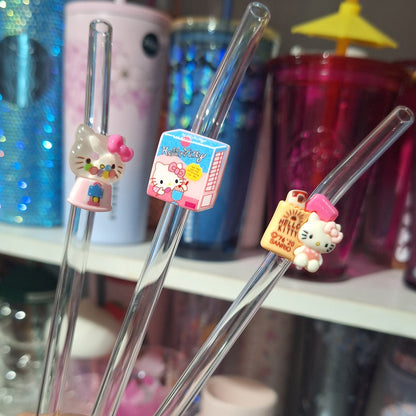 Hello Kitty Grocery Collection Glass Straw - Only One of Each Style Available!